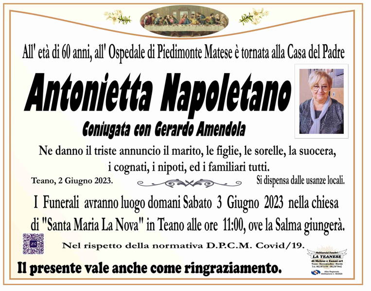 Funerali E Annunci Funebri A Teano Antonietta Napoletano Funer24