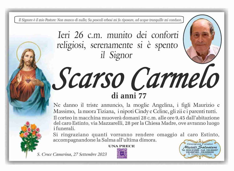 Funerali E Annunci Funebri A Santa Croce Camerina Carmelo Scarso