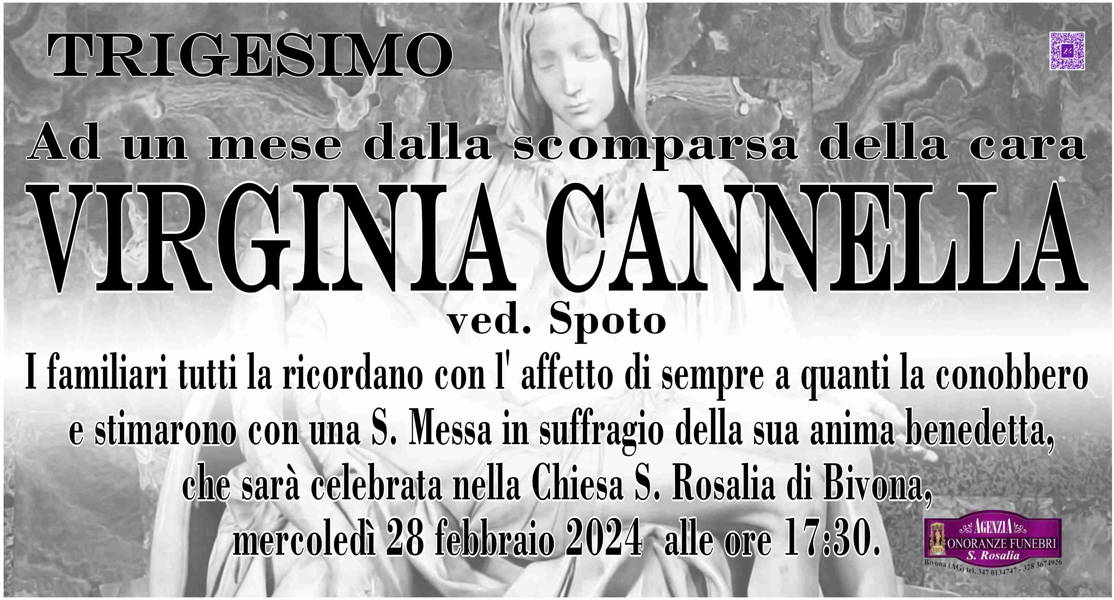 Funerali E Annunci Funebri A Bivona Virginia Cannella Funer24