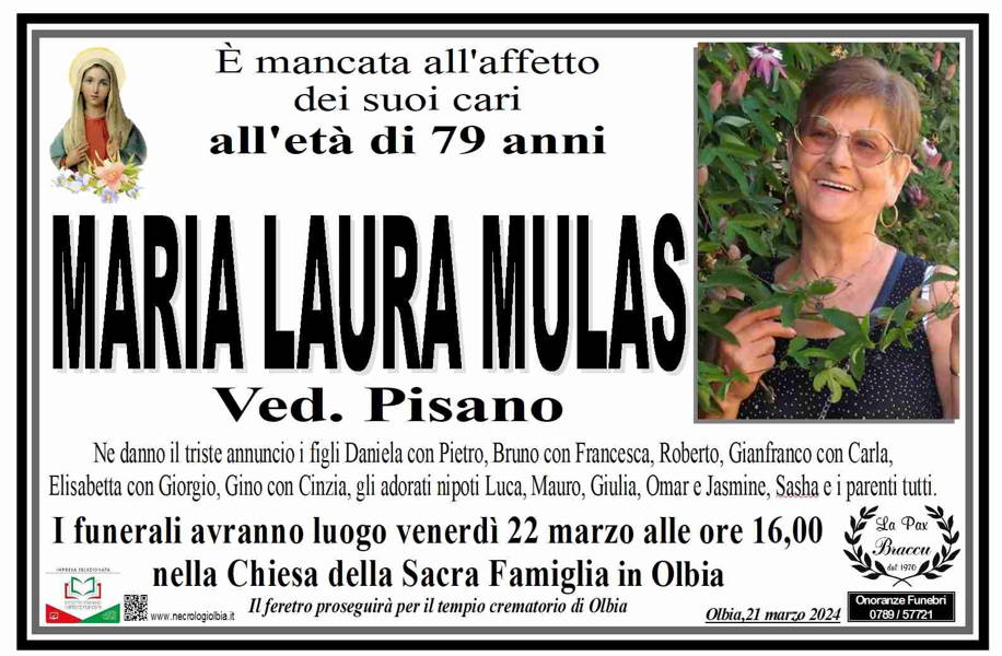 Funerali E Annunci Funebri A Olbia Maria Laura Mulas Funer24