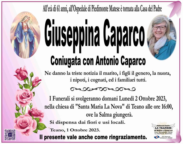 Funerali E Annunci Funebri A Teano Giuseppina Caparco Funer24