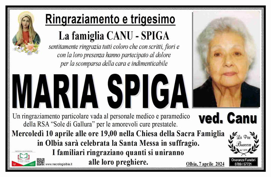 Funerali E Annunci Funebri A Olbia Maria Spiga Funer