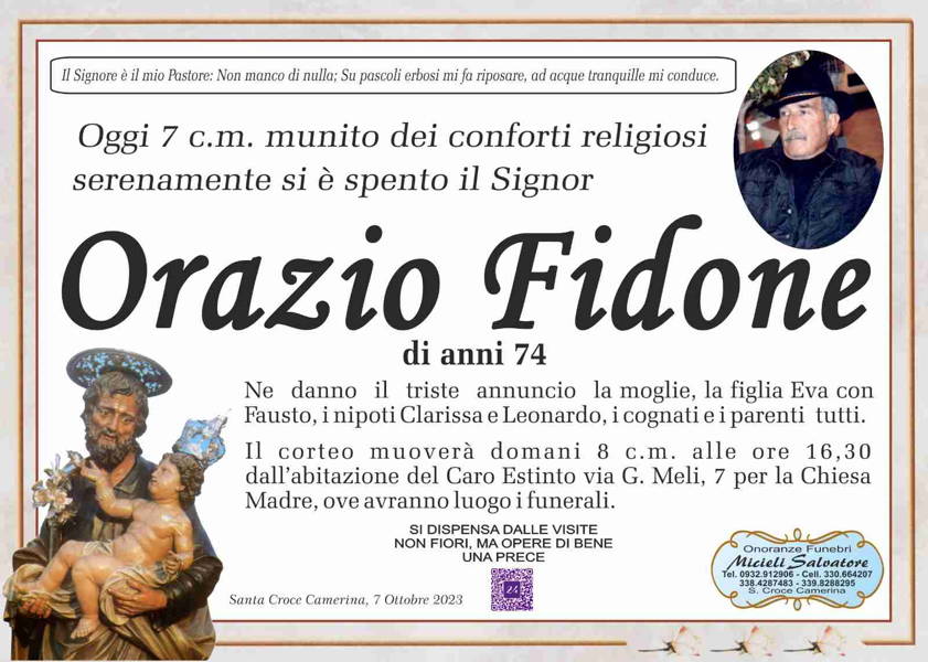 Funerali E Annunci Funebri A Santa Croce Camerina Orazio Fidone Funer