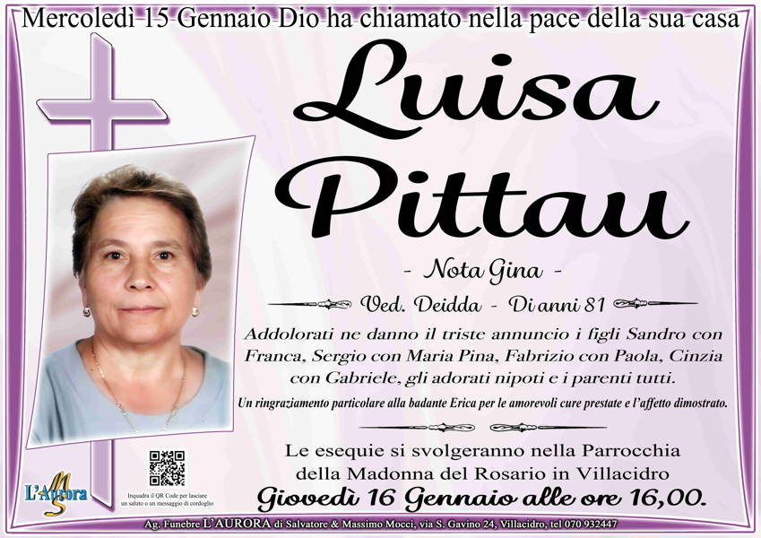 Funerali E Annunci Funebri A Villacidro Luisa Grazia Pittau Funer24