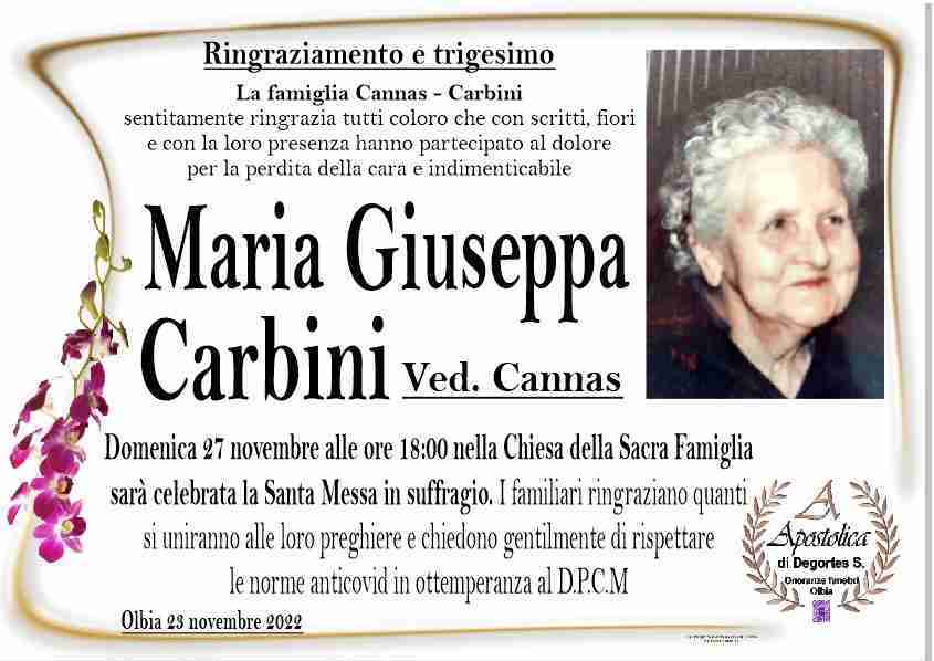 Funerali E Annunci Funebri A Olbia Maria Giuseppa Carbini Funer24