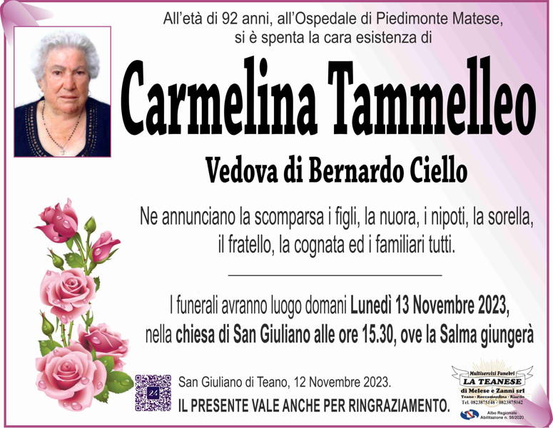 Funerali E Annunci Funebri A Teano Carmelina Tammelleo Funer24