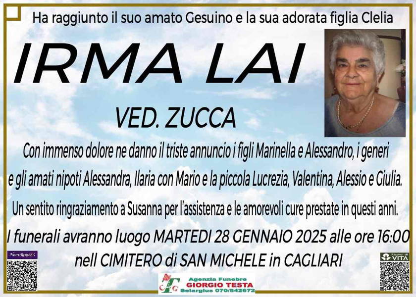 Funerali E Annunci Funebri A Quartu Sant Elena Irma Lai Funer