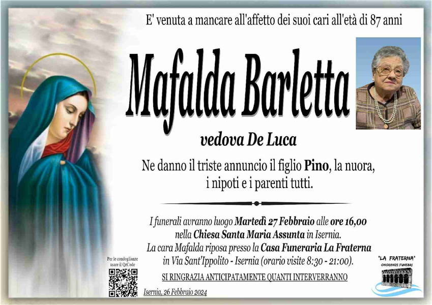 Funerali E Annunci Funebri A Isernia Mafalda Barletta Funer24