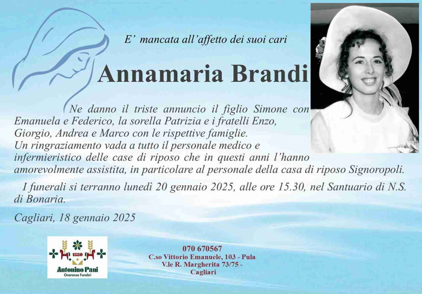 Funerali E Annunci Funebri A Quartu Sant Elena Annamaria Brandi Funer