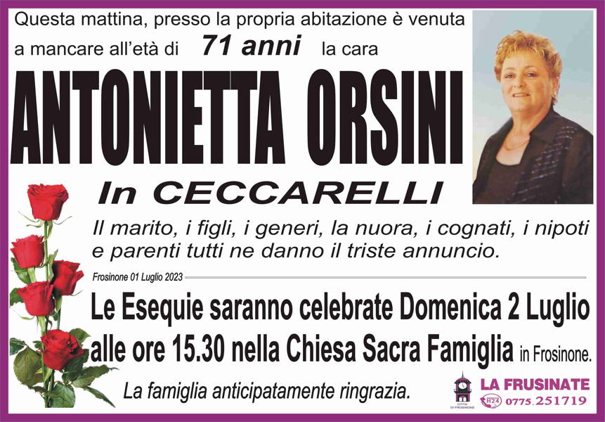 Funerali E Annunci Funebri A Frosinone Antonietta Orsini Funer