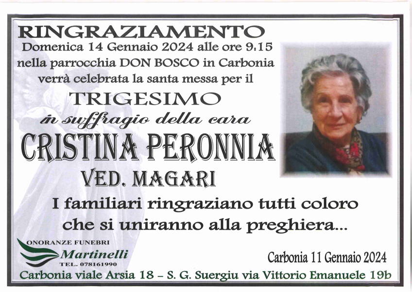 Funerali E Annunci Funebri A Carbonia Cristina Peronnia Funer24