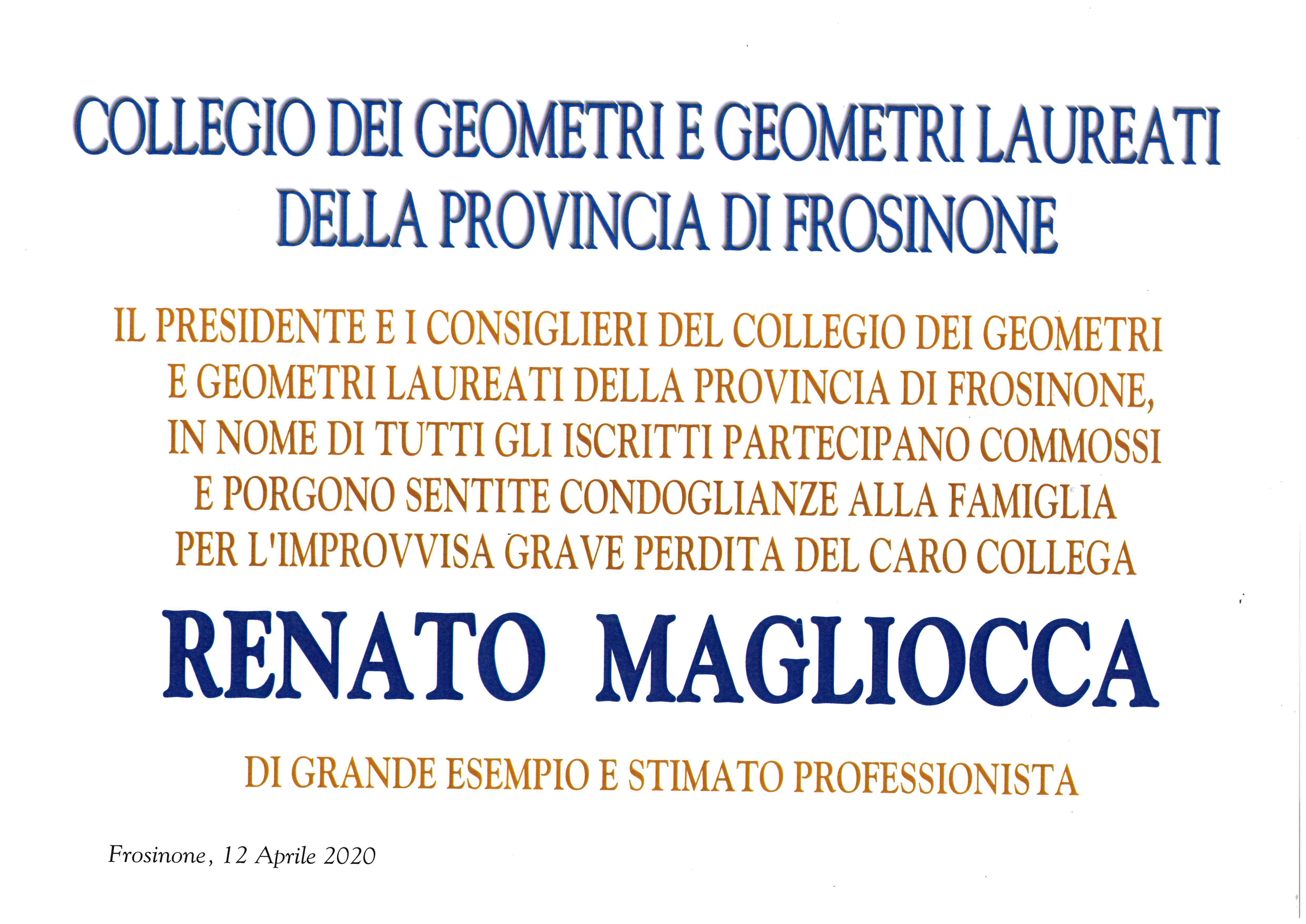 Collegio dei Geometri e Geometri Laureati - Provincia di Frosinone