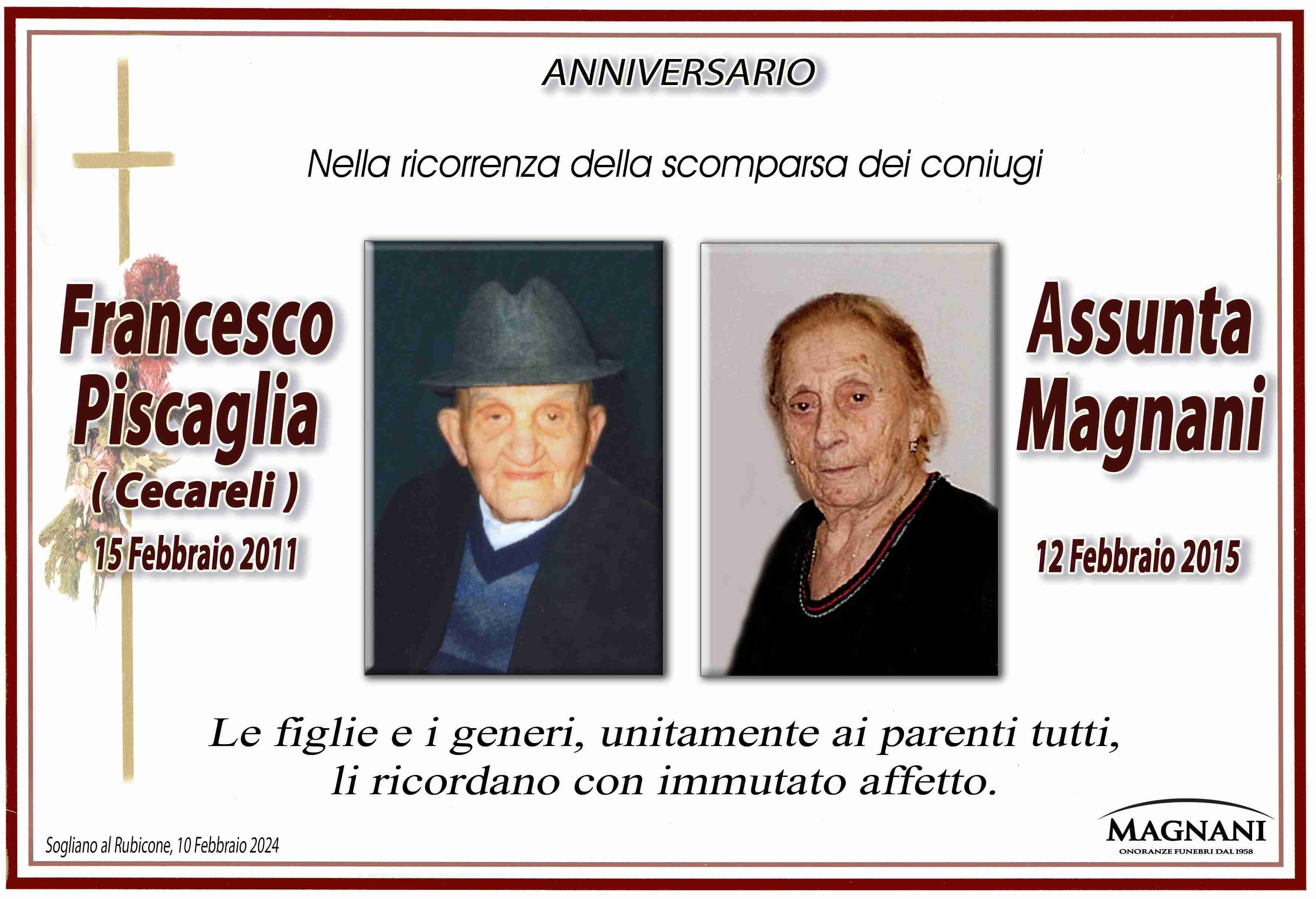 Francesco Piscaglia e Assunta Magnani