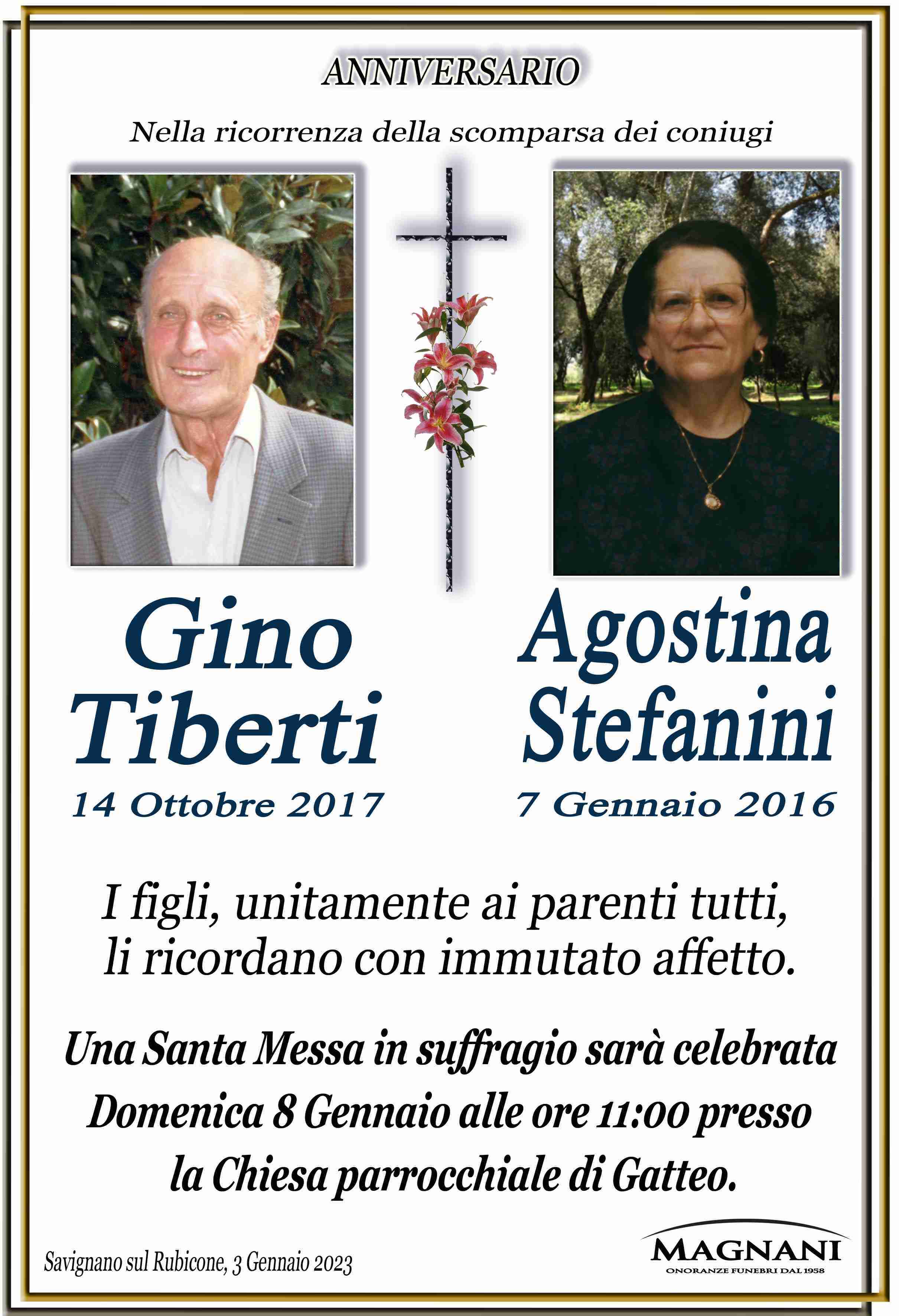 Gino Tiberti e Agostina Stefanini
