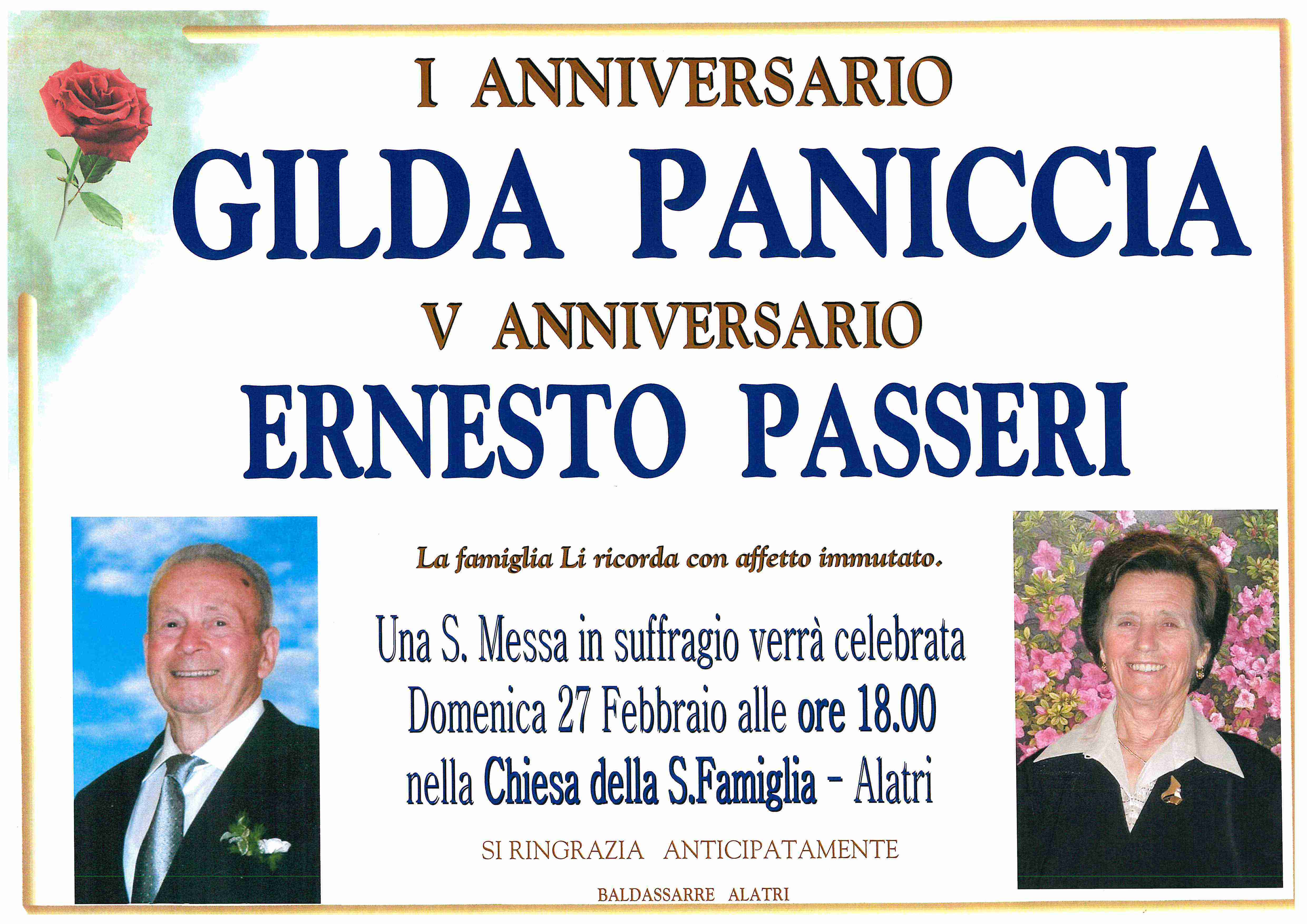 Gilda Paniccia e Ernesto Passeri