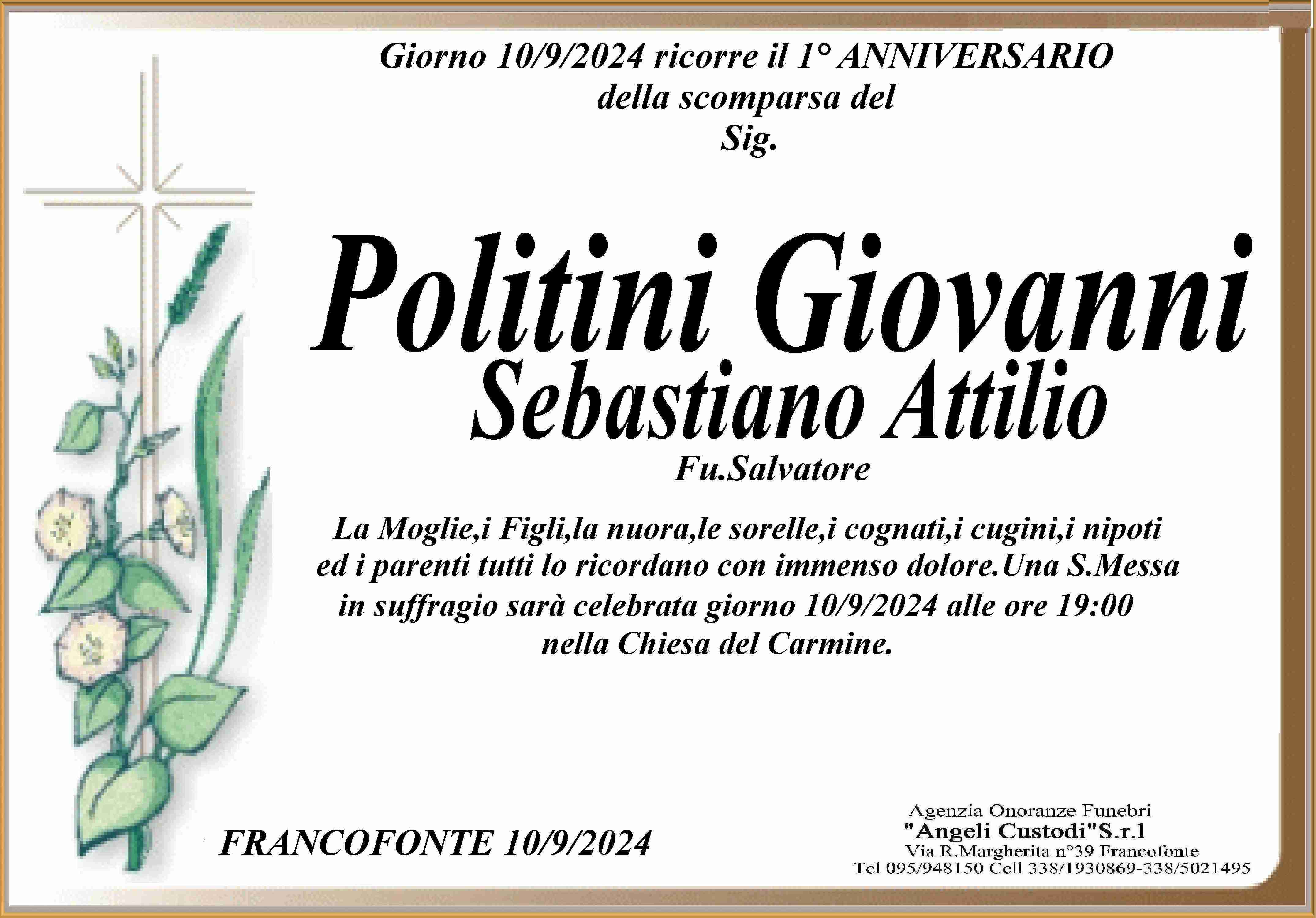 Politini Giovanni Sebastiano Attilio