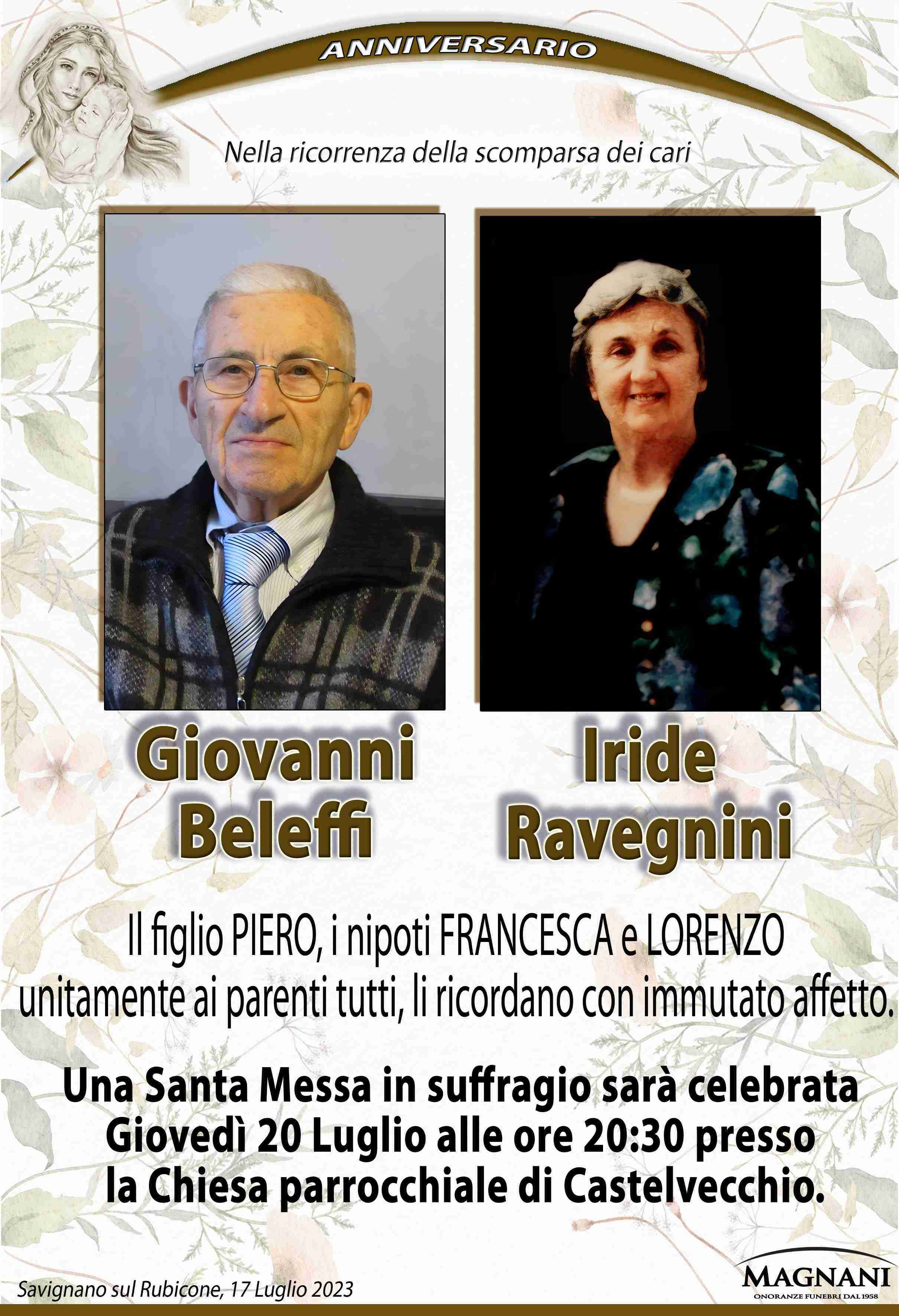 Giovanni Beleffi e Iride Ravegnini