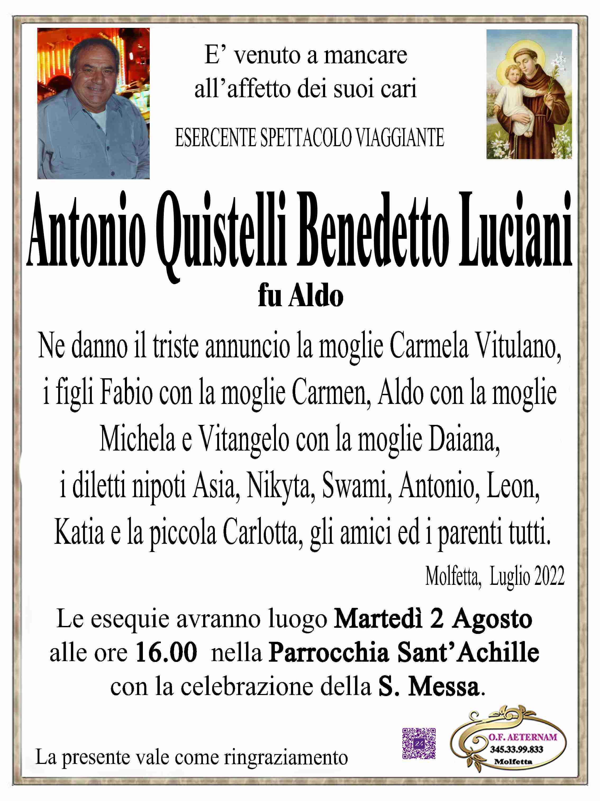 Antonio Quistelli Benedetto Luciani