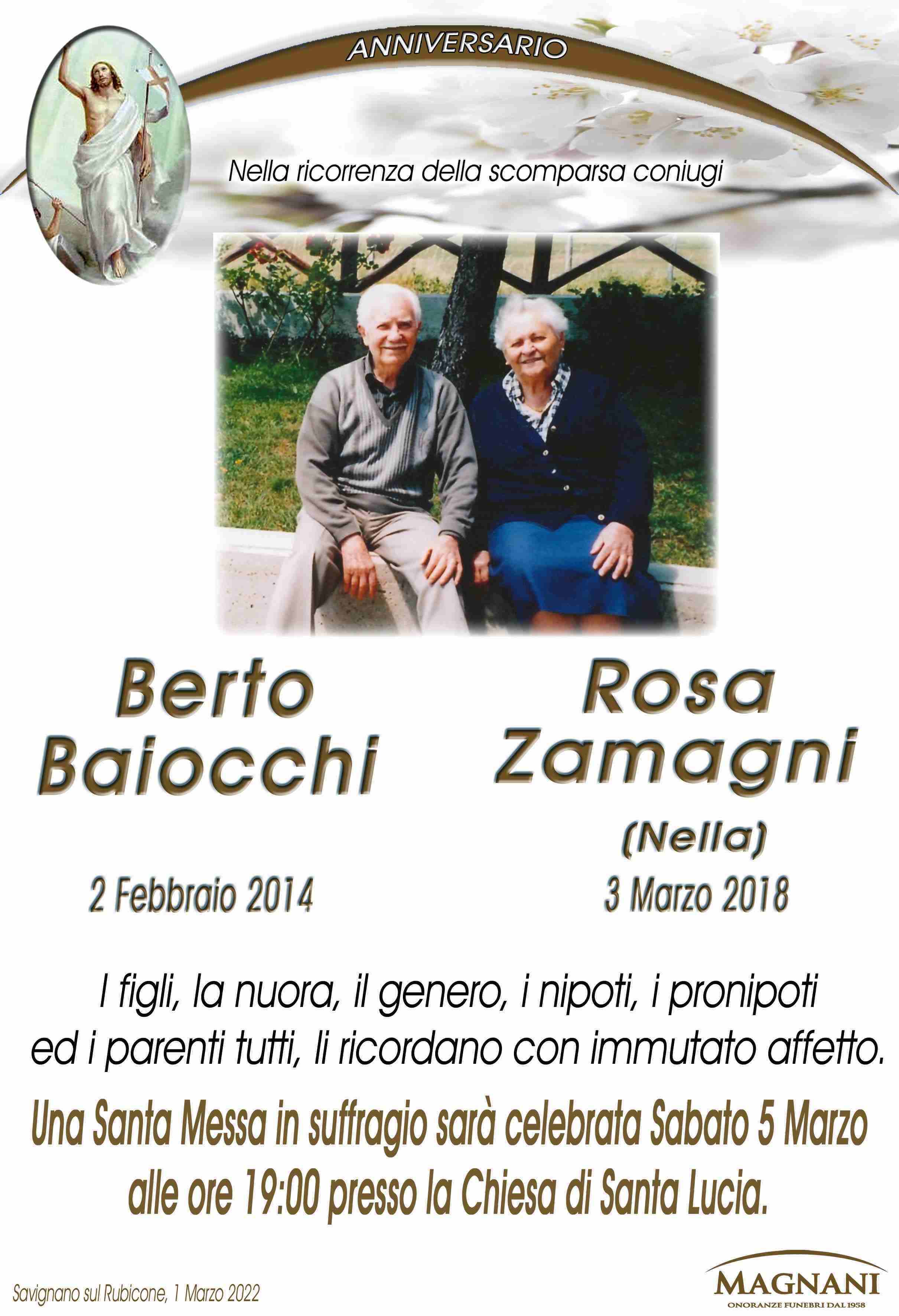 Berto Baiocchi e Rosa Zamagni