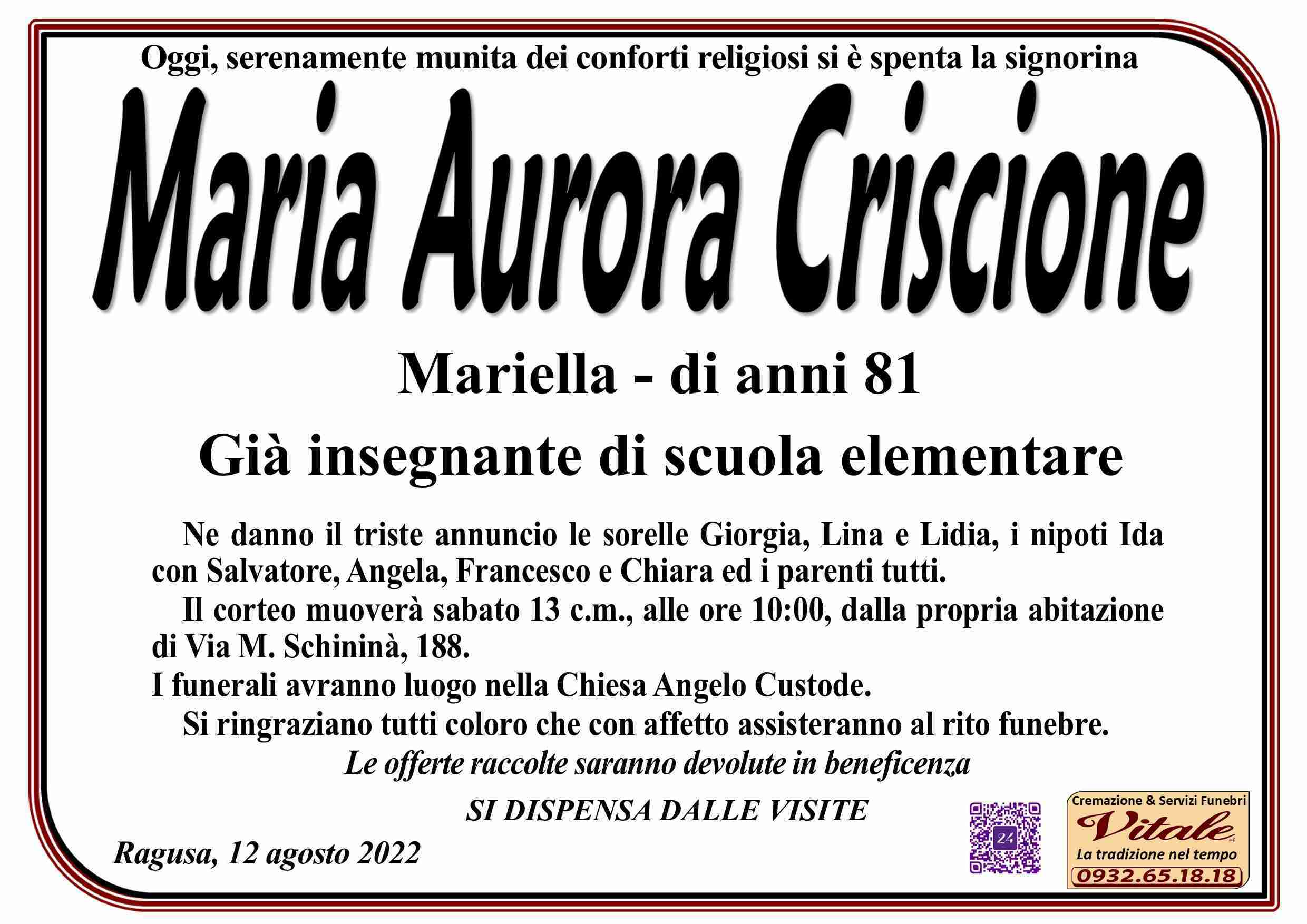 Maria Aurora Criscione