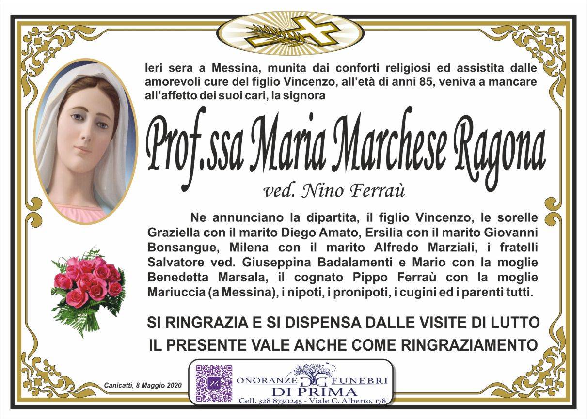 Professoressa Maria Marchese Ragona