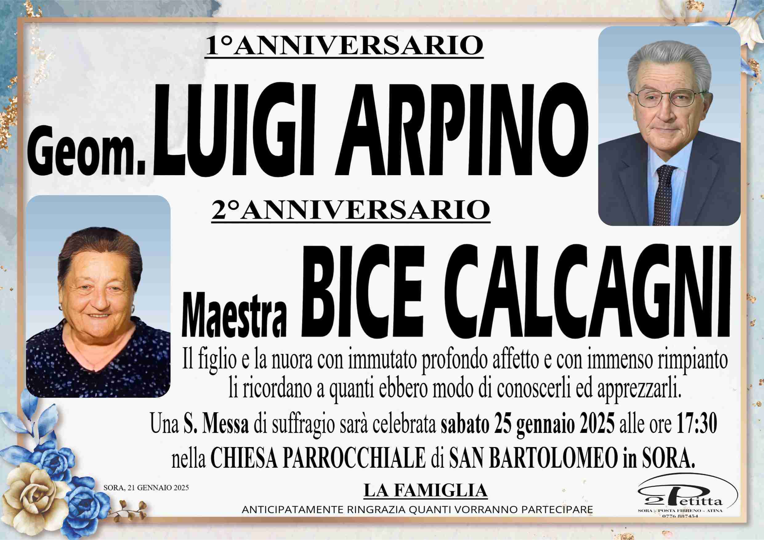 Luigi Arpino - Bice Calcagni