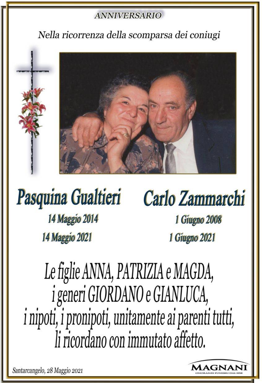 Carlo Zammarchi e Pasquina Gualtieri