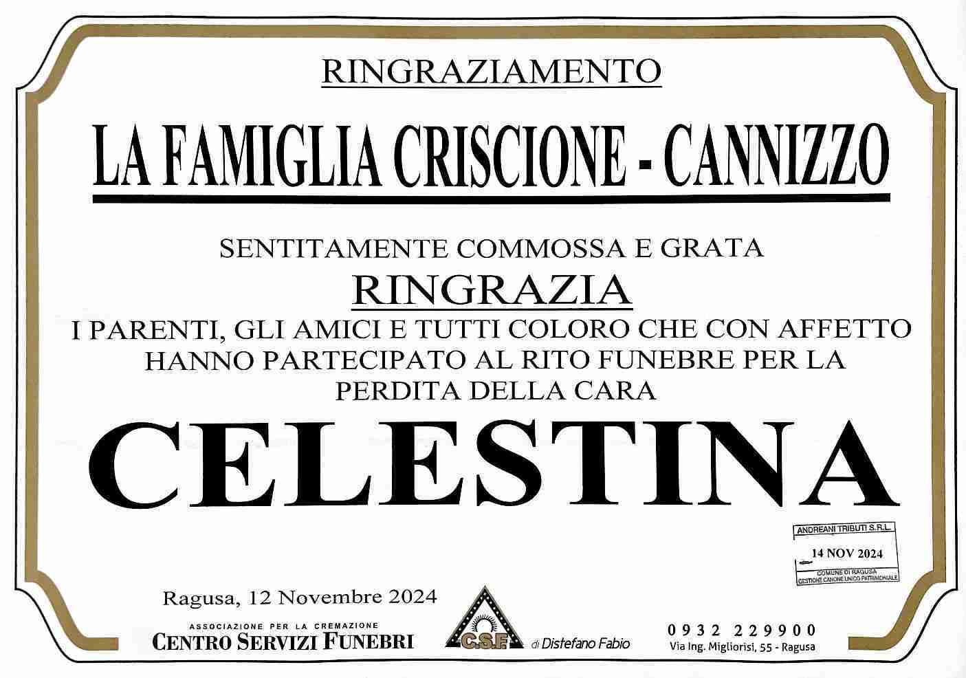 Cannizzo Celestina