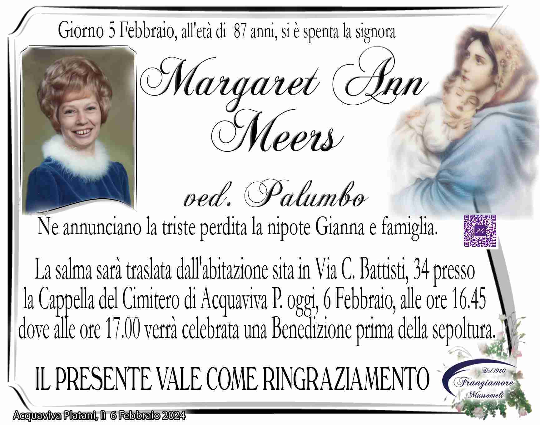Margaret Ann Meers