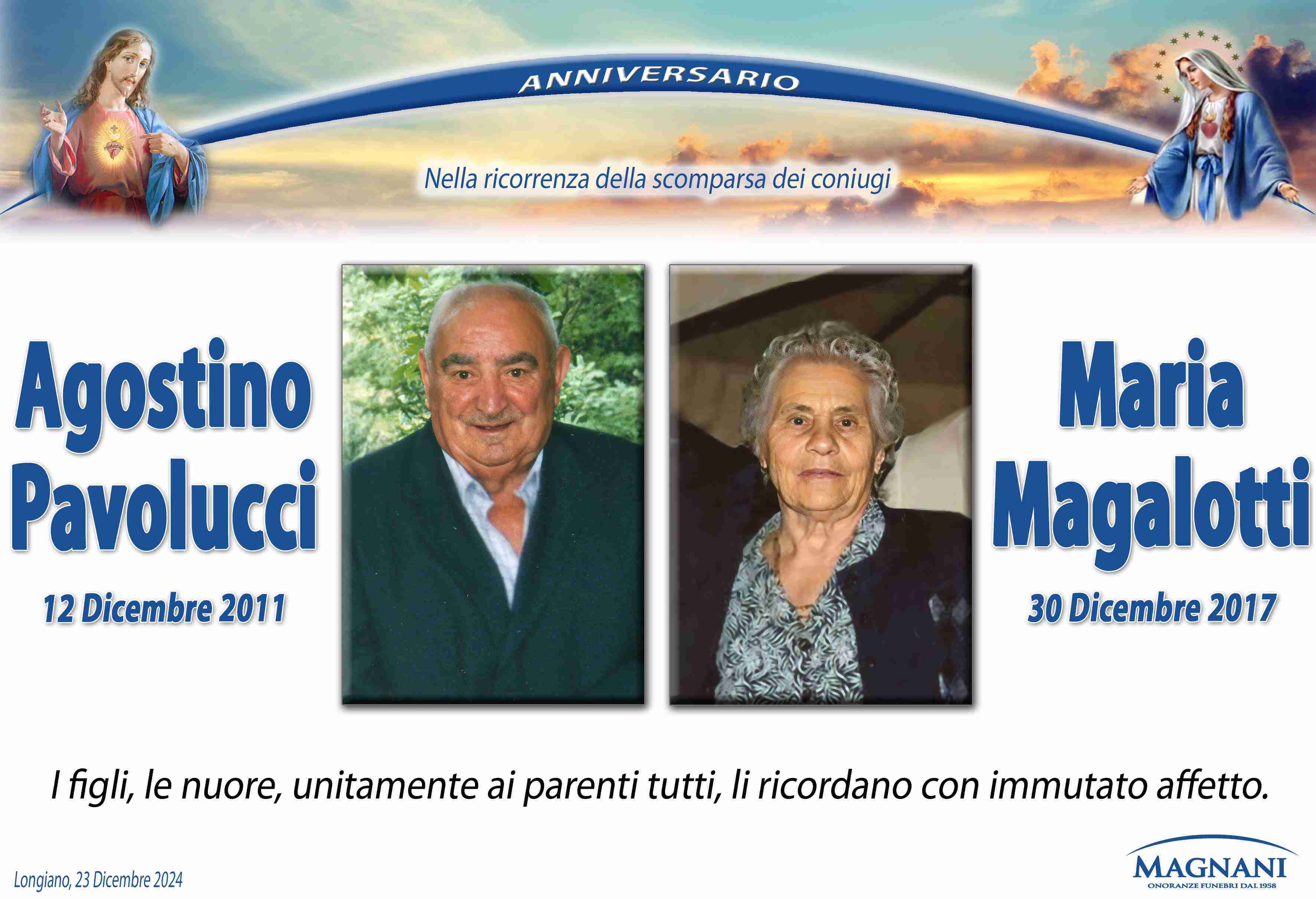 Coniugi Pavolucci Agostino e Magalotti Maria