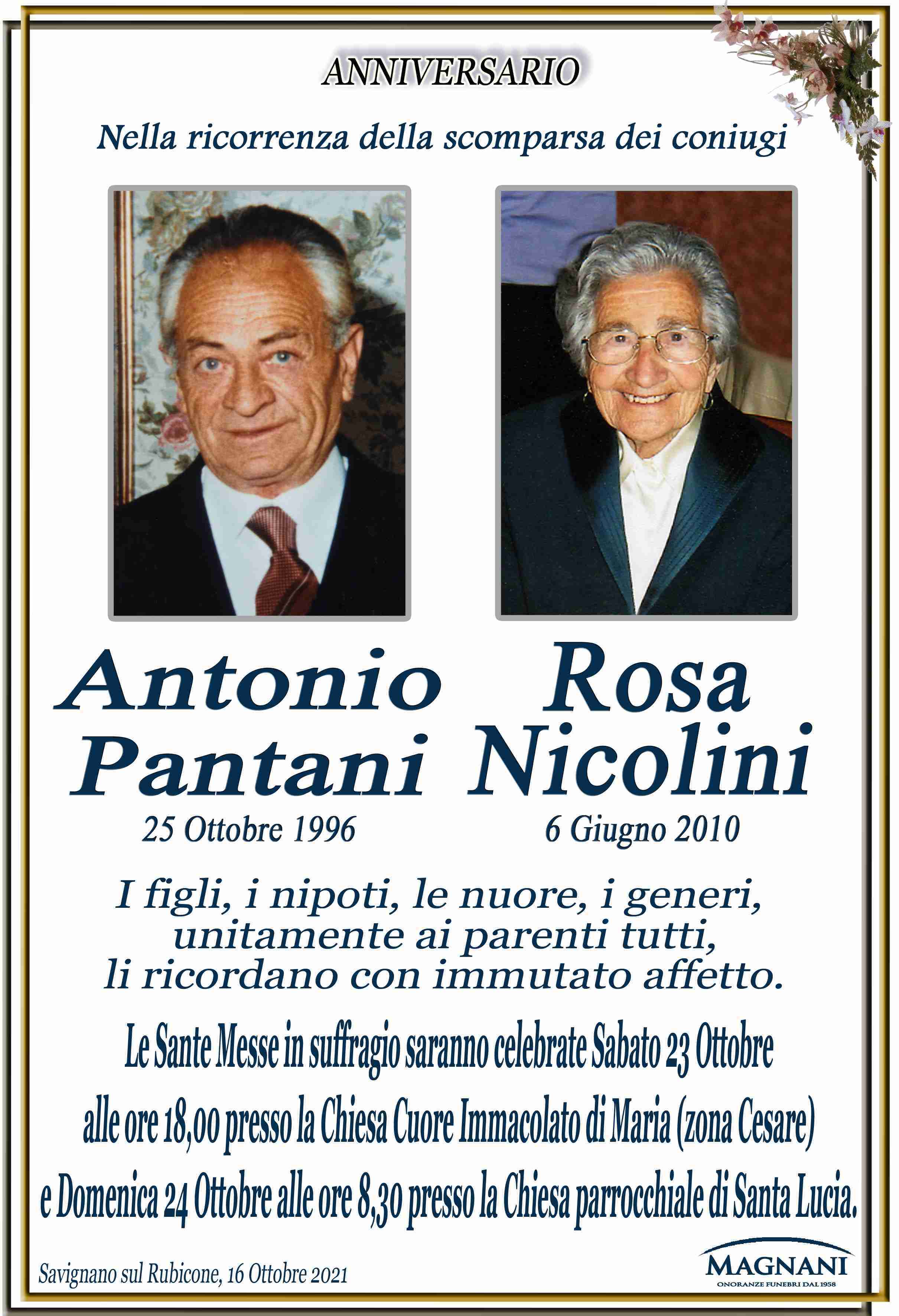 Antonio Pantani e Rosa Nicolini