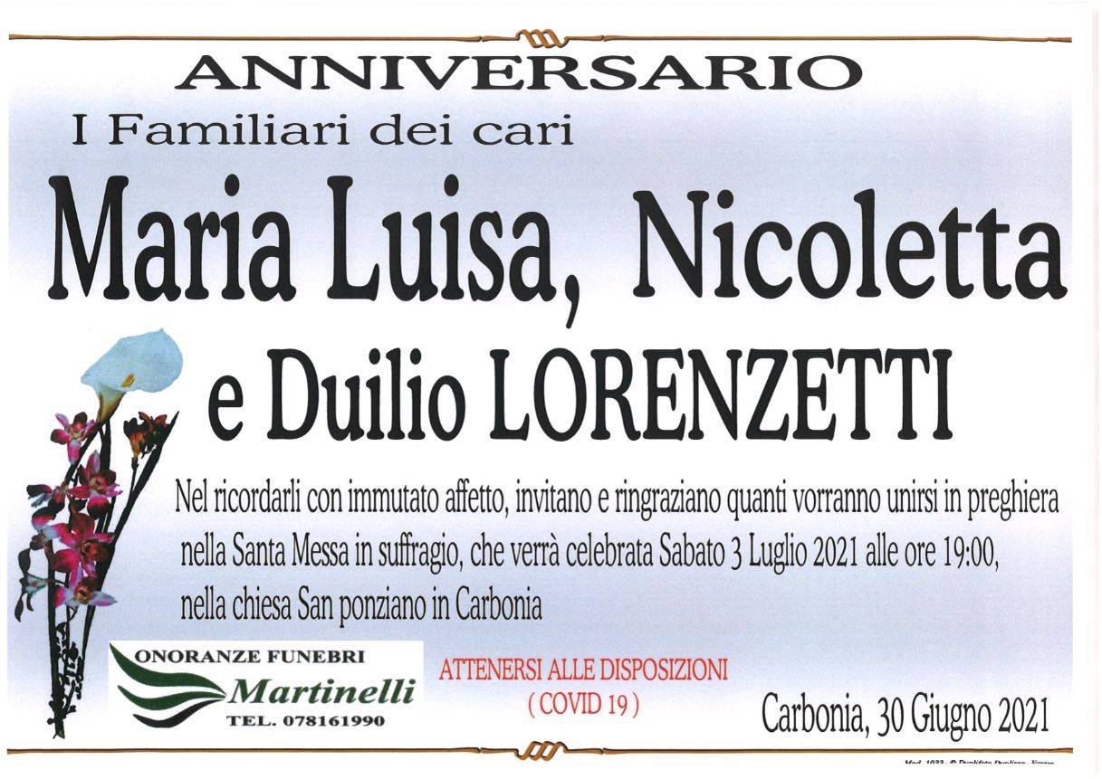 Maria Luisa Lorenzetti,  Nicoletta Lorenzetti e Duilio Lorenzetti