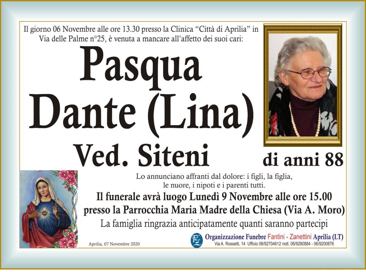 Pasqua (Lina) Dante