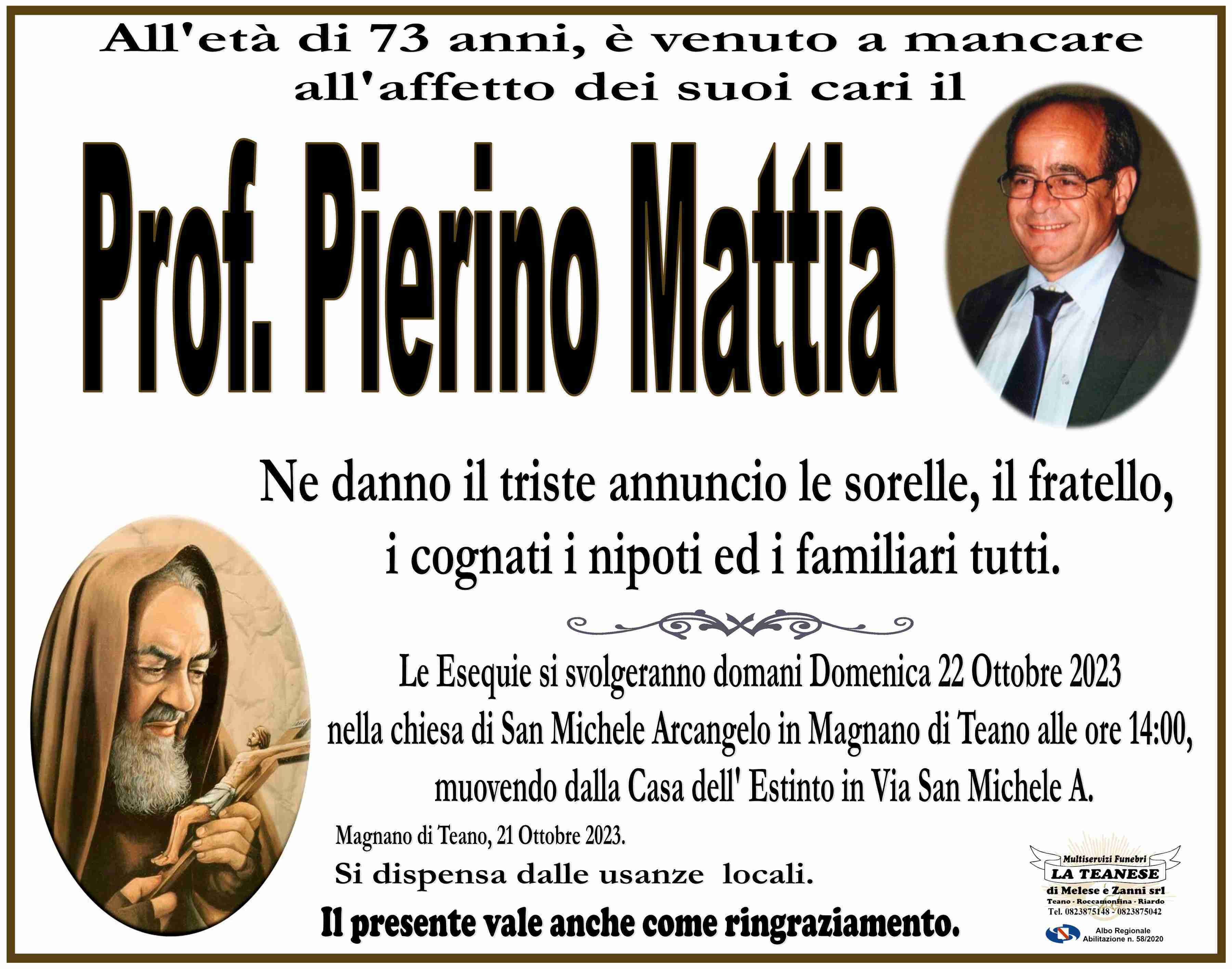 Prof. Pierino Mattia