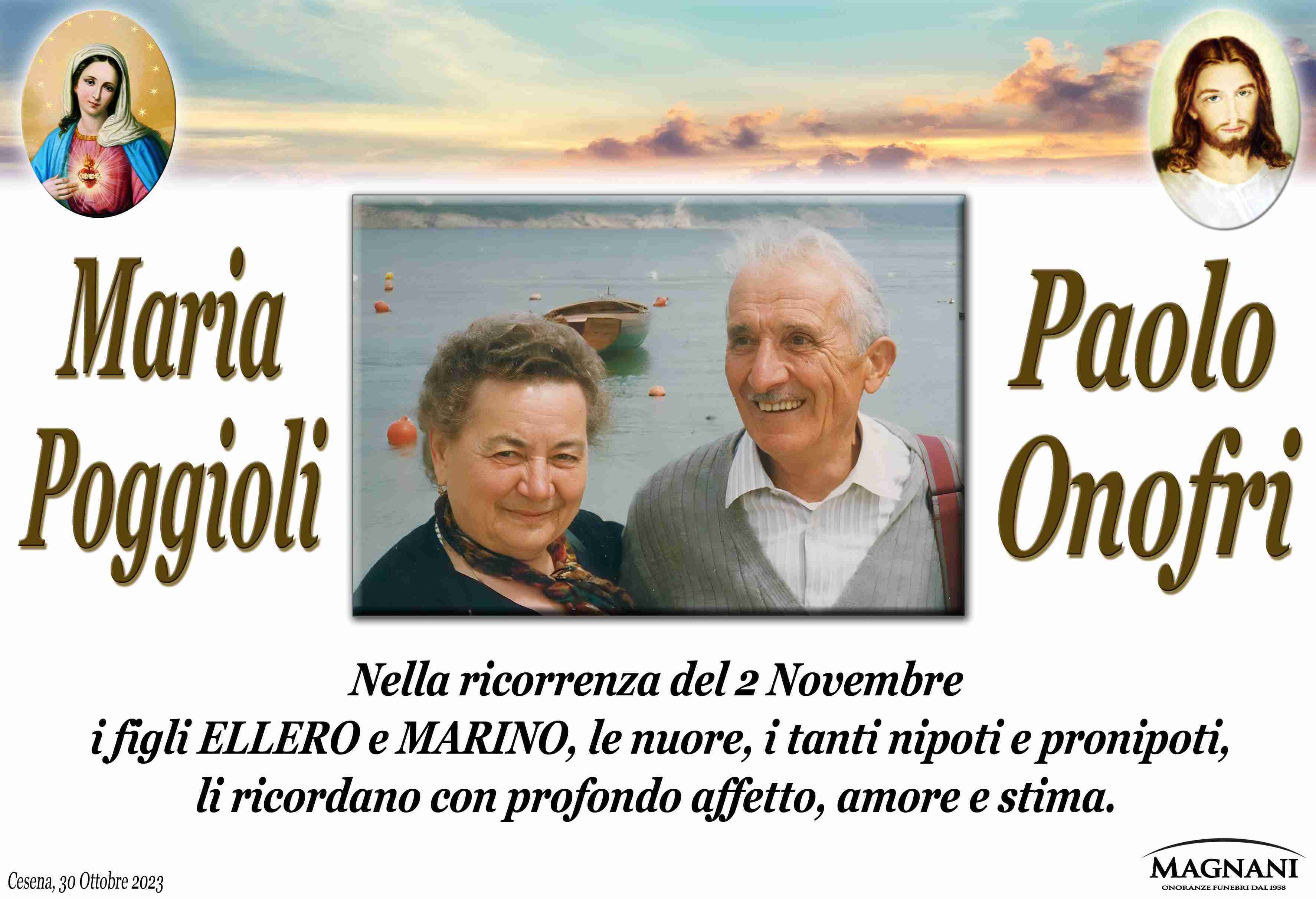 Maria Poggioli e Paolo Onofri