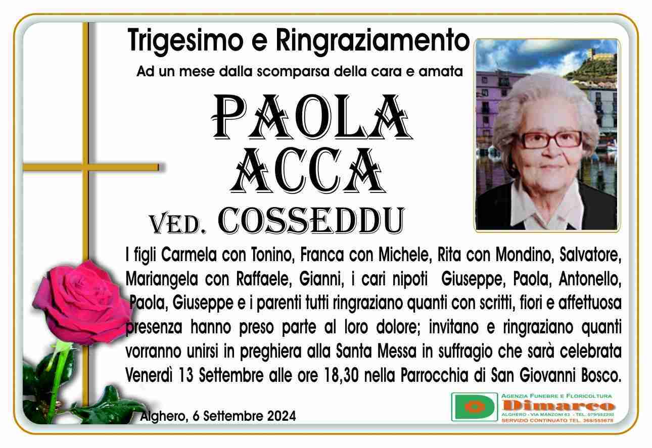 Paola Acca ved. Cosseddu