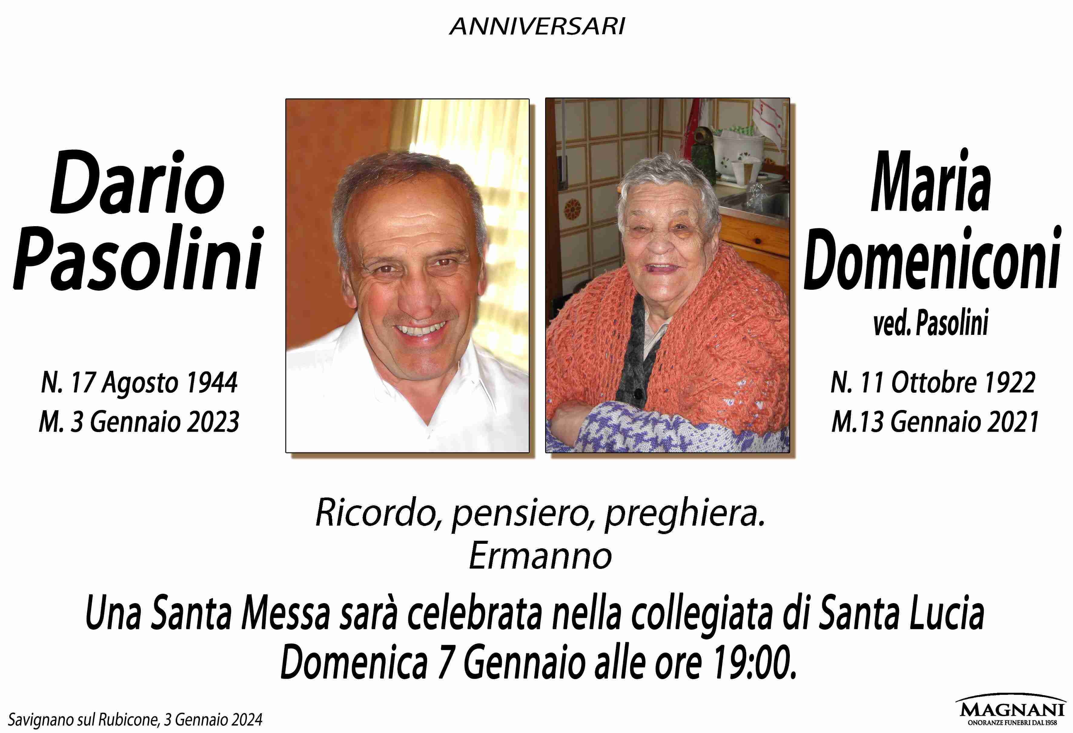 Dario Pasolini e Maria Domeniconi
