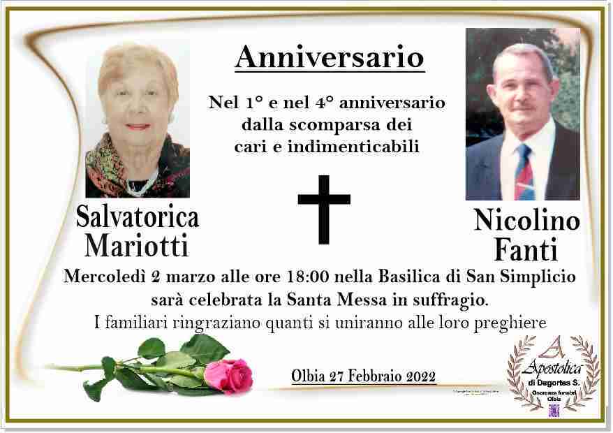 Salvatorica Mariotti e Nicolino Fanti