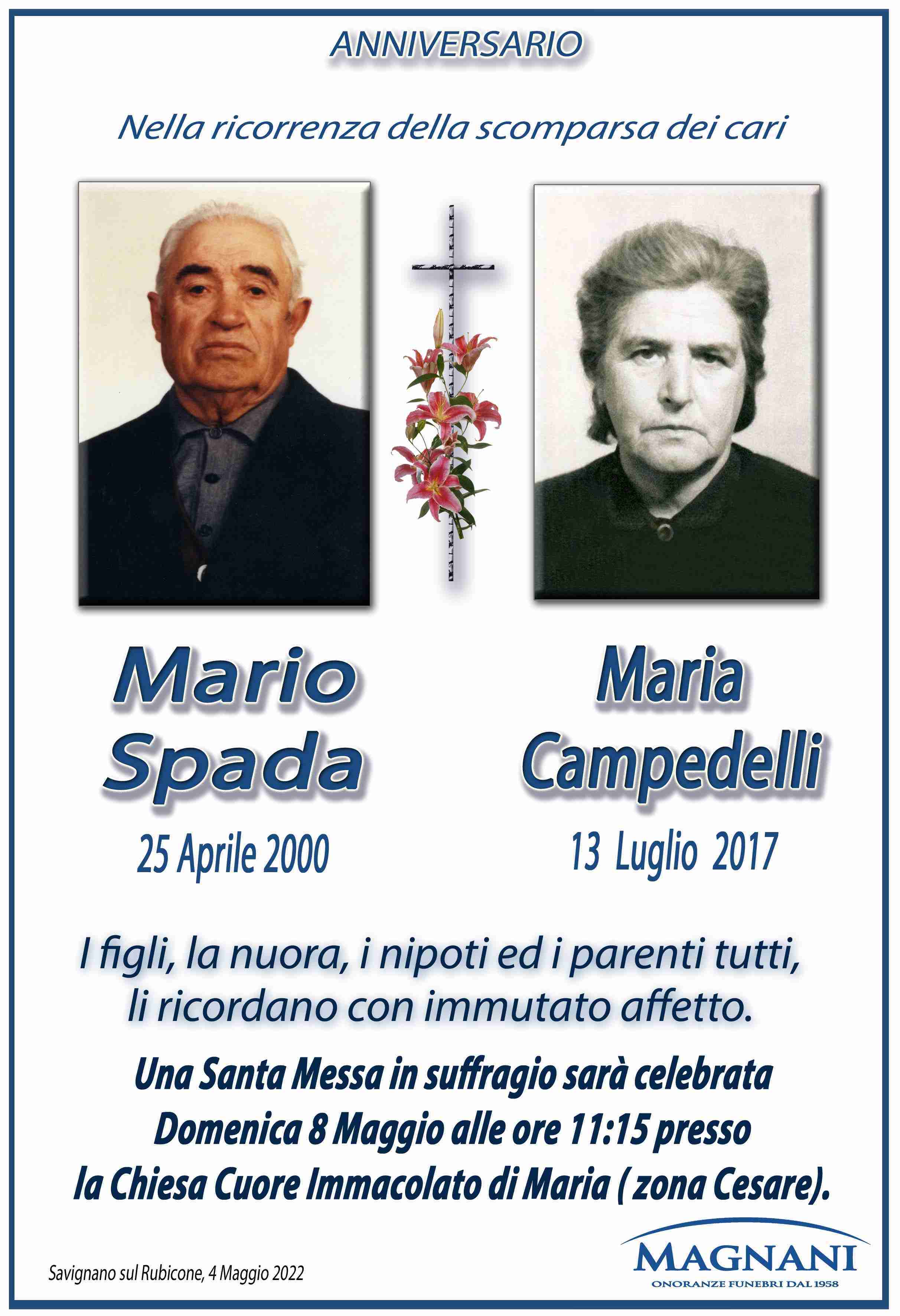 Mario Spada e Maria Campedelli