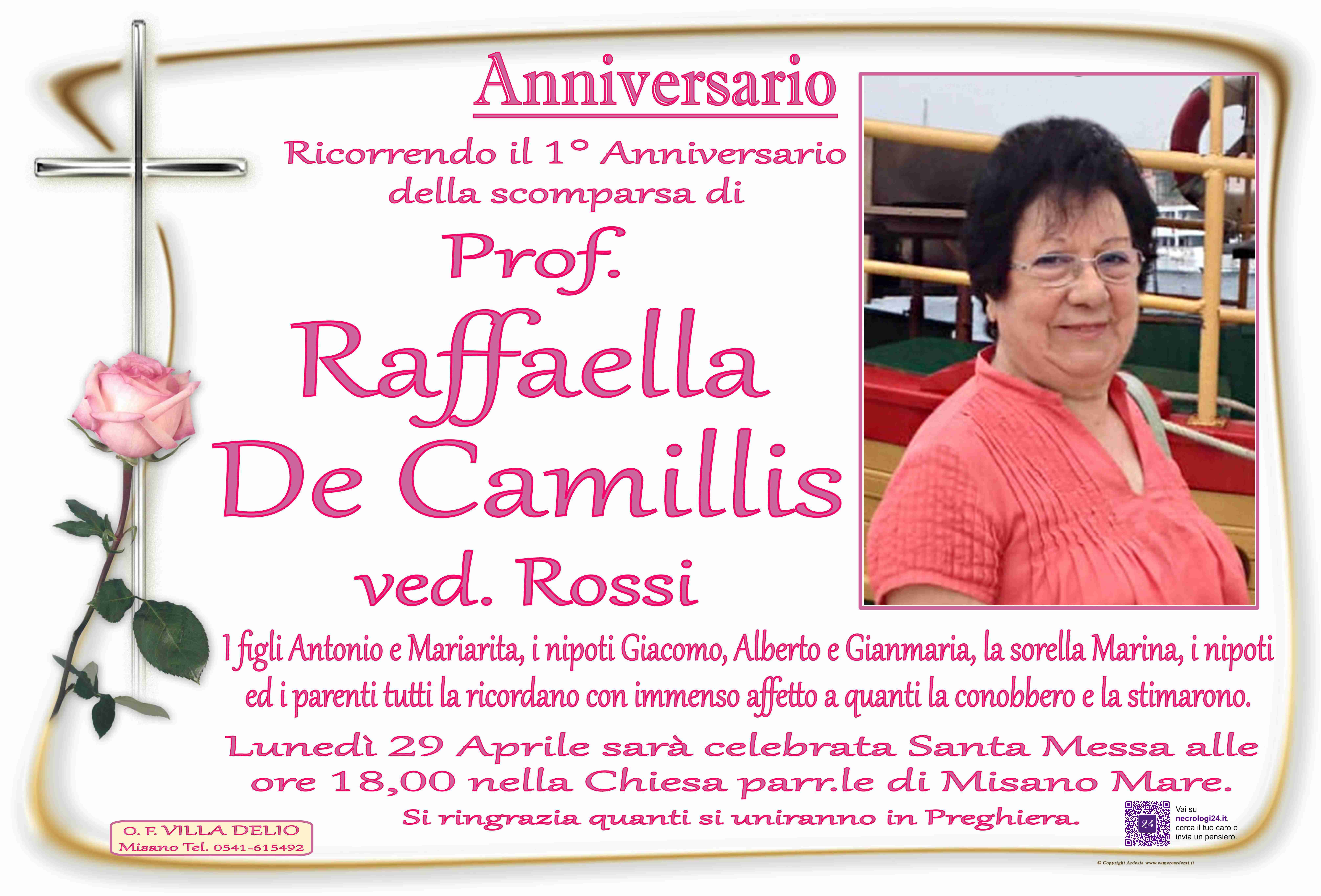 Prof. De Camillis Raffaella ved. Rossi