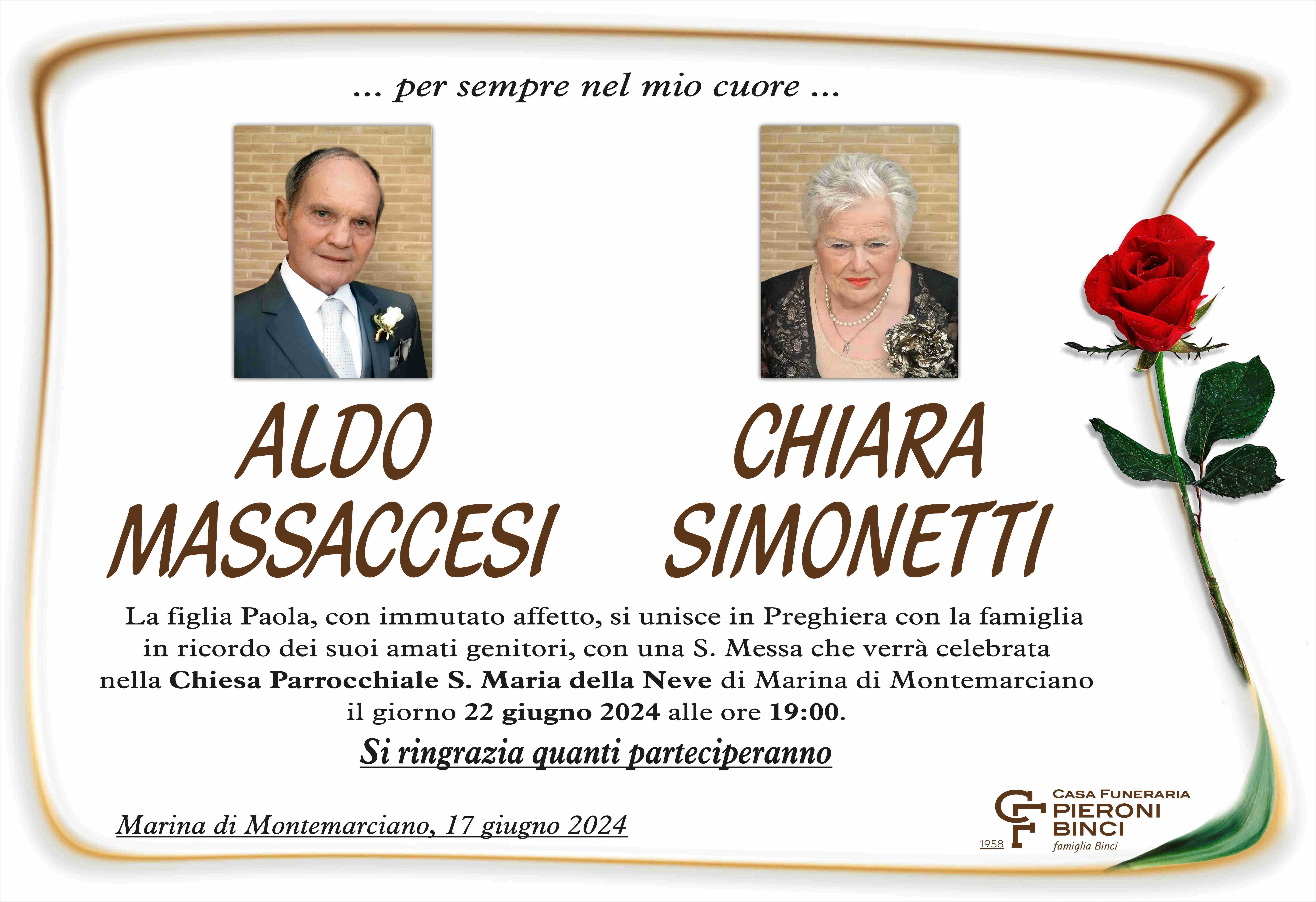 Aldo Massaccesi e Chiara Simonetti