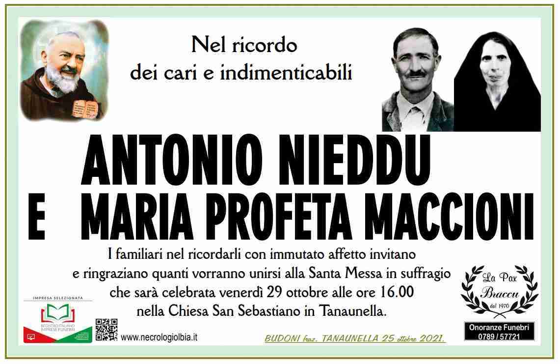 Antonio Nieddu e Maria Profeta Maccioni