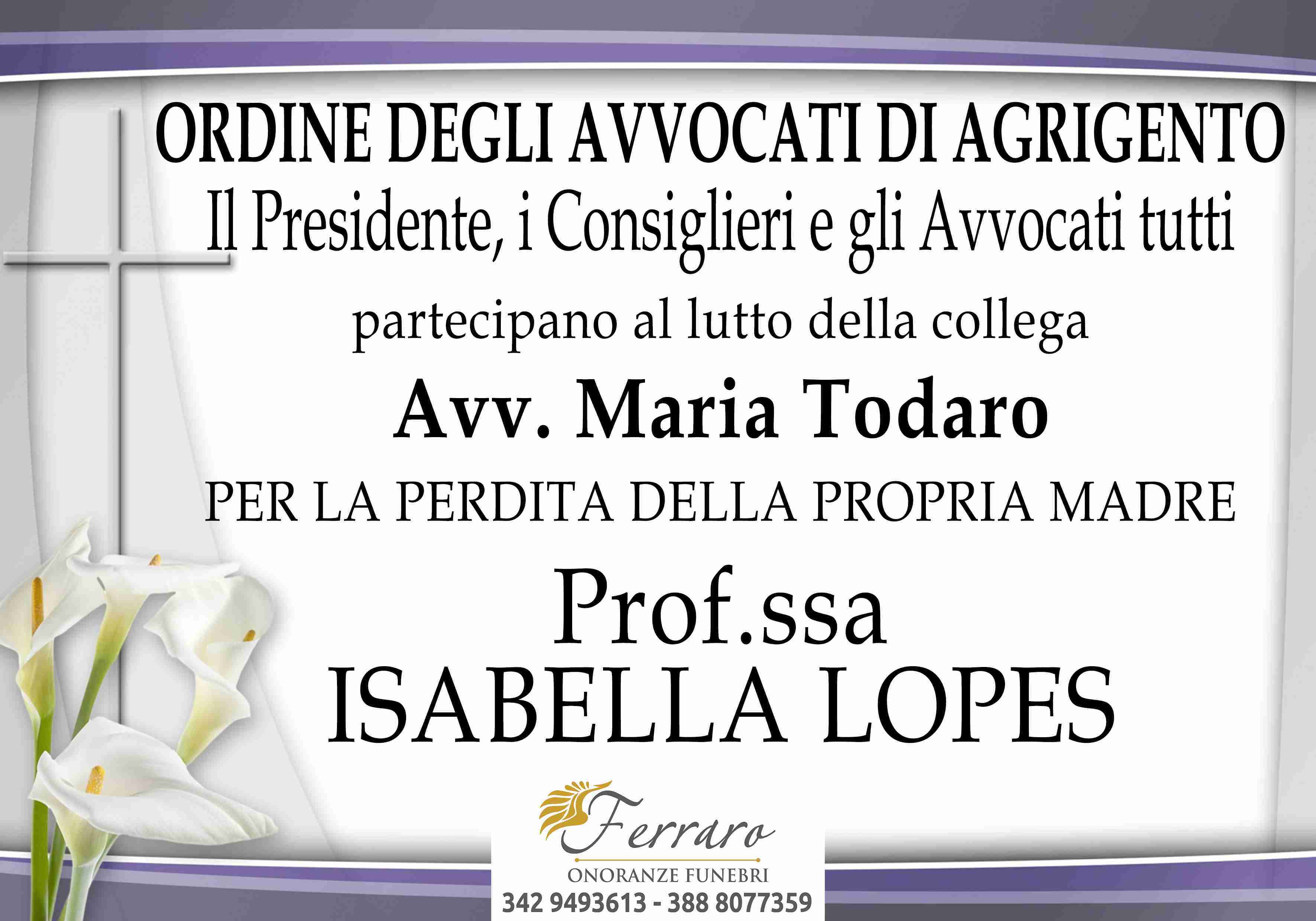 Prof.ssa Isabella Lopes