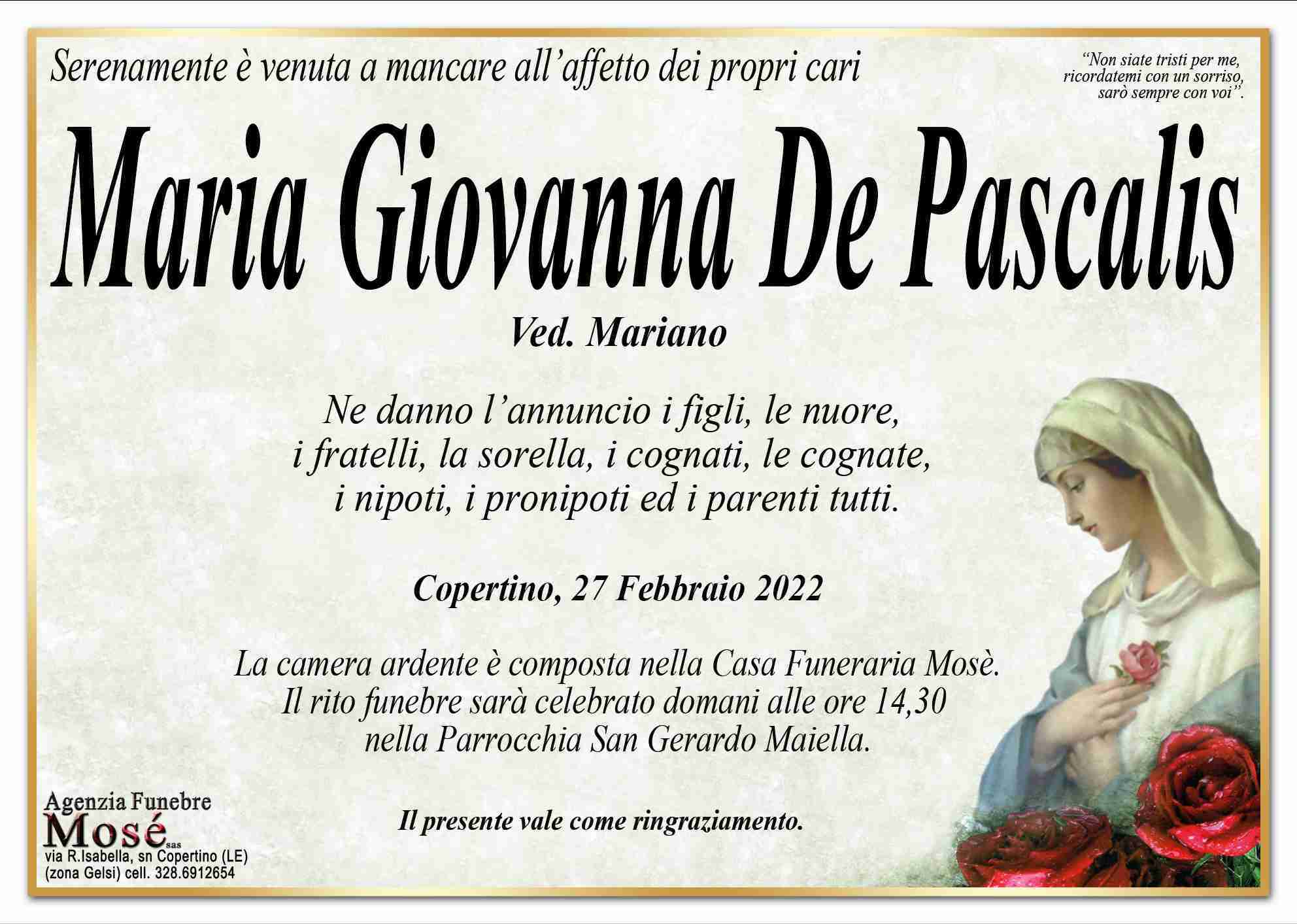 Maria Giovanna De Pascalis