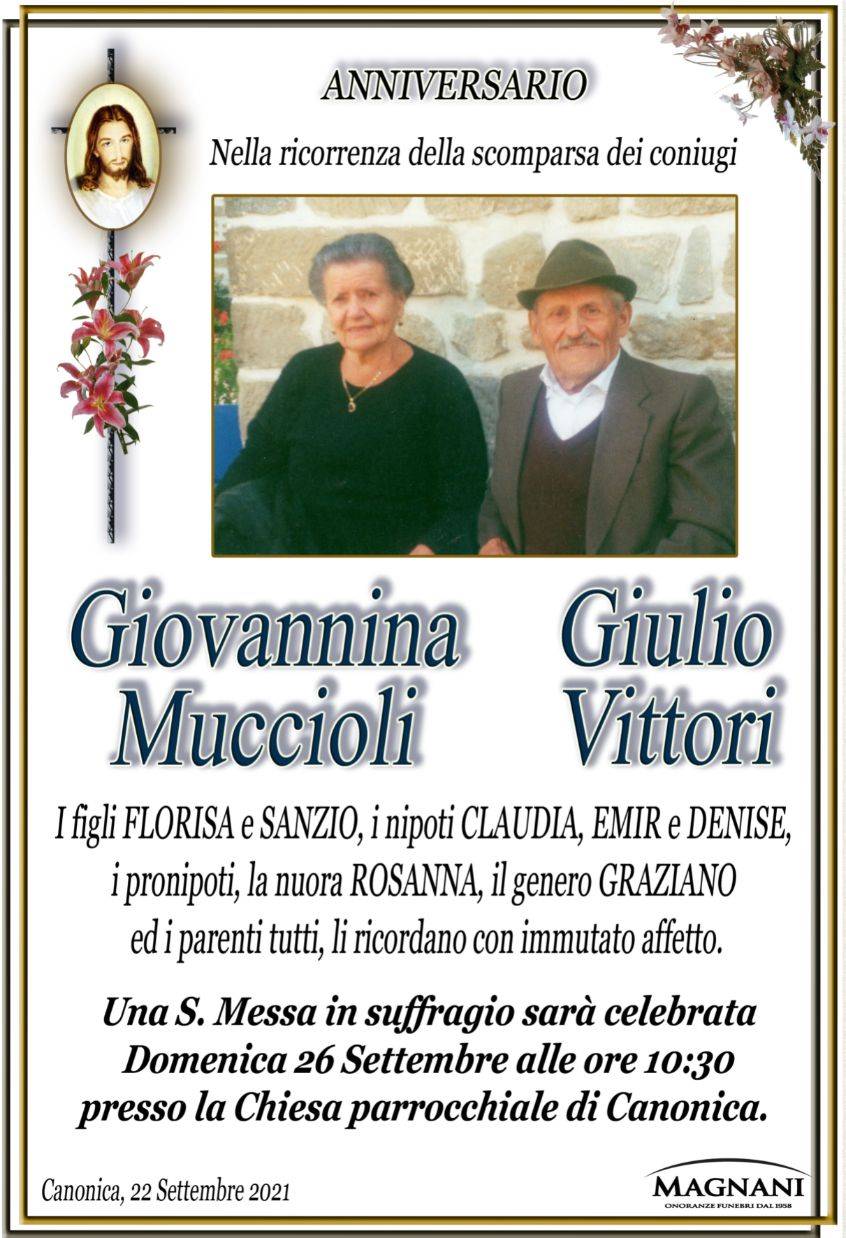 Giulio Vittori e Giovannina Muccioli