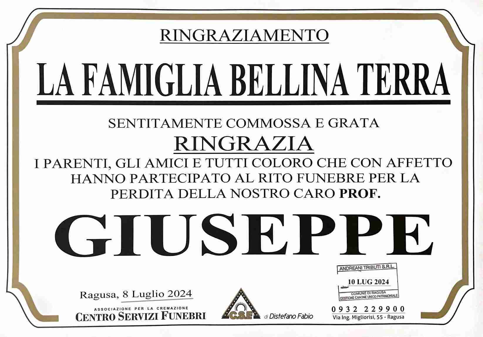 Prof. Bellina Terra Giuseppe