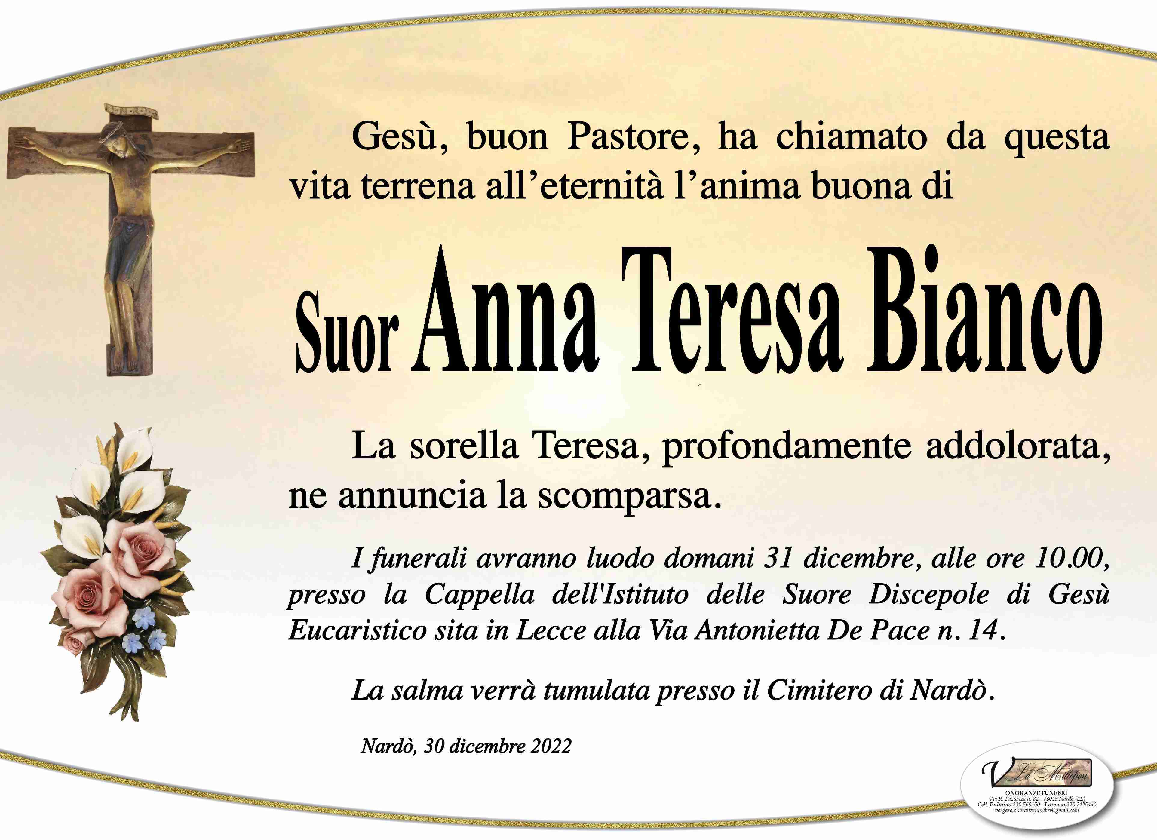 Suor Anna Teresa Bianco