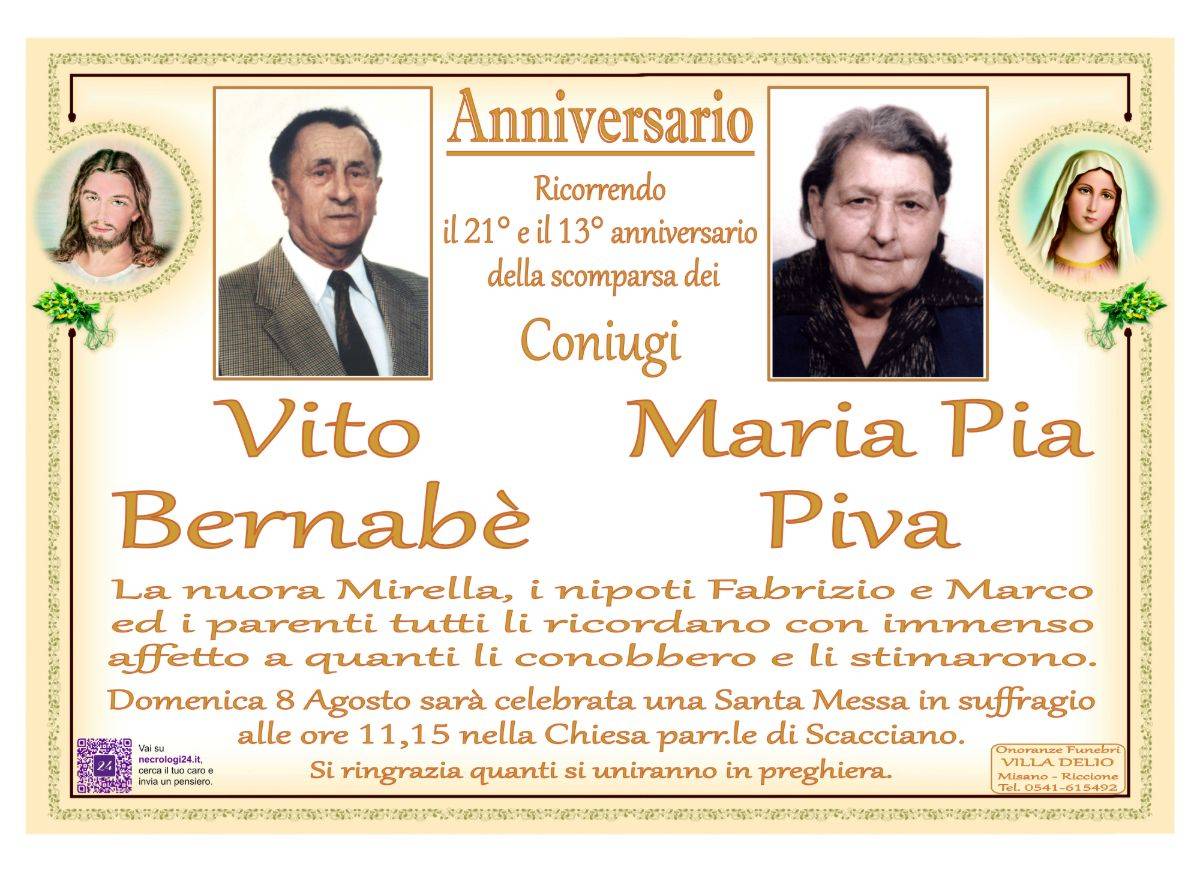 Vito Barnabè e Maria Pia Piva