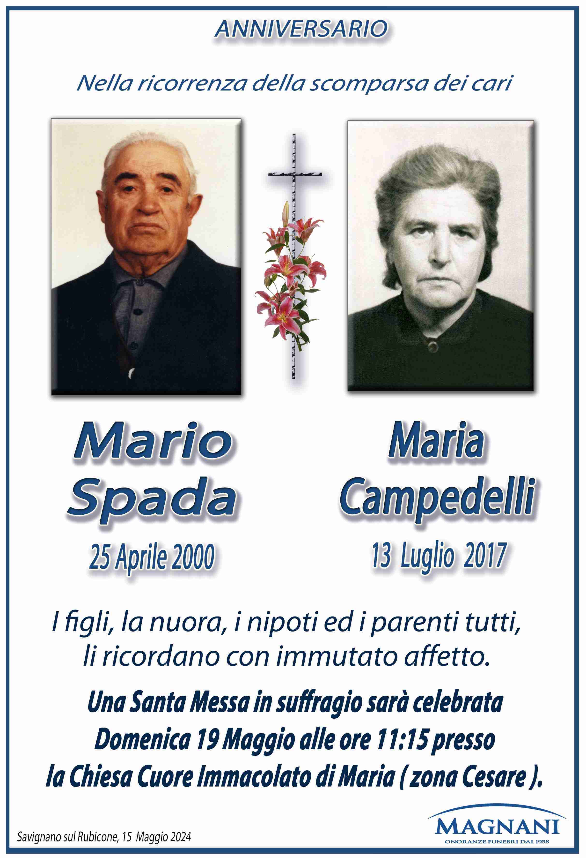 Mario Spada e Maria Campedelli