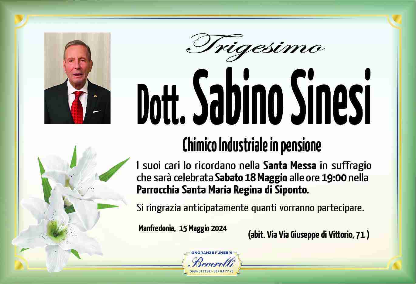 Dott Sabino Sinesi